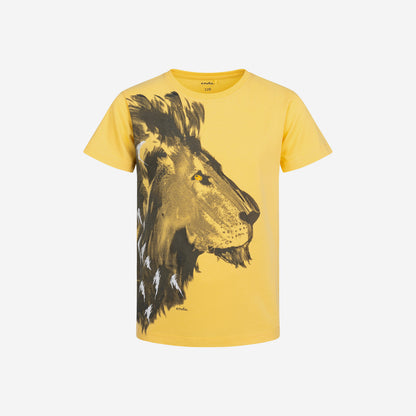 T-shirt z krótkim rękawem dla chłopca, z lwem 3-8 lat