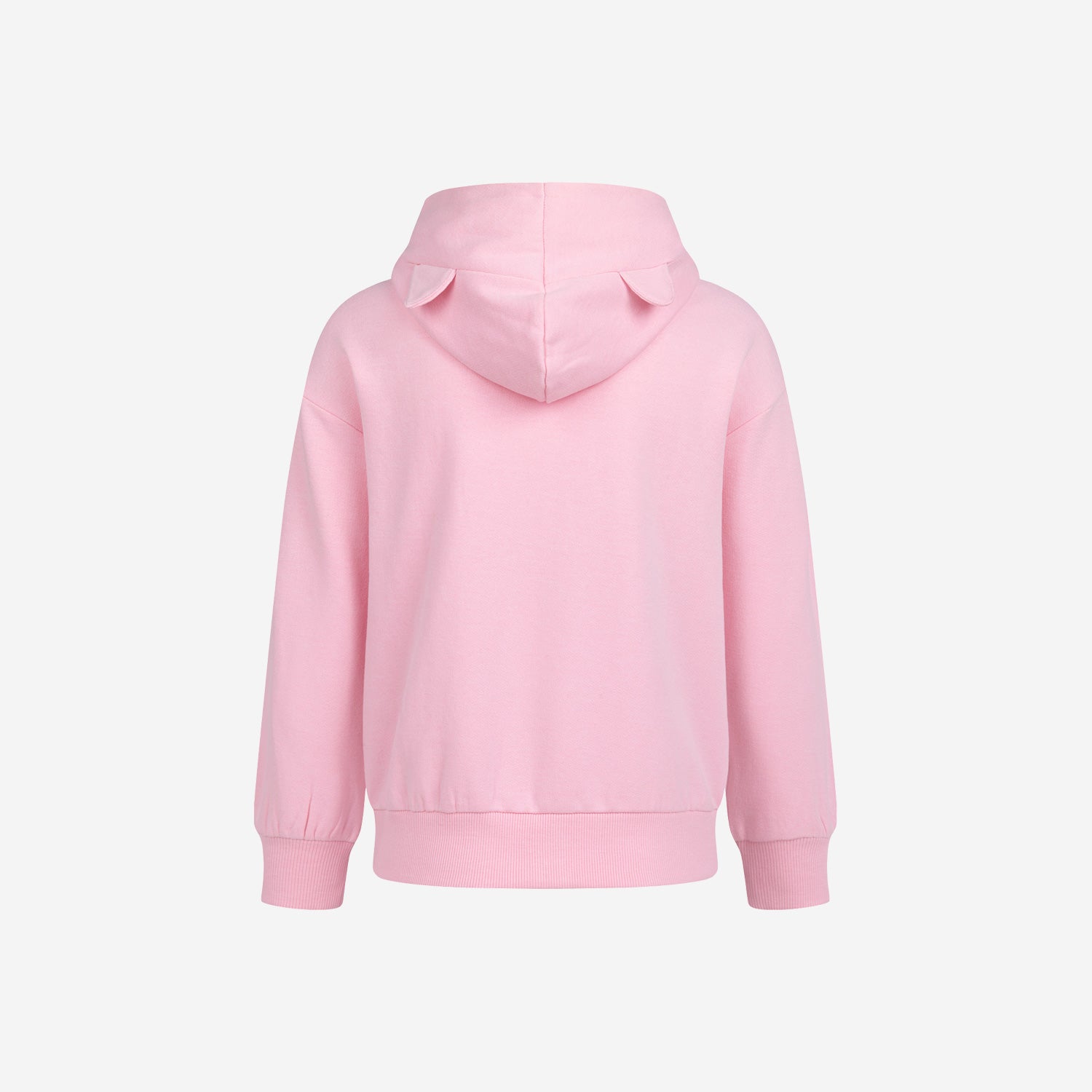 Pink Zip-Up Hoodie for Girls, with a Cat, 3-8 Years