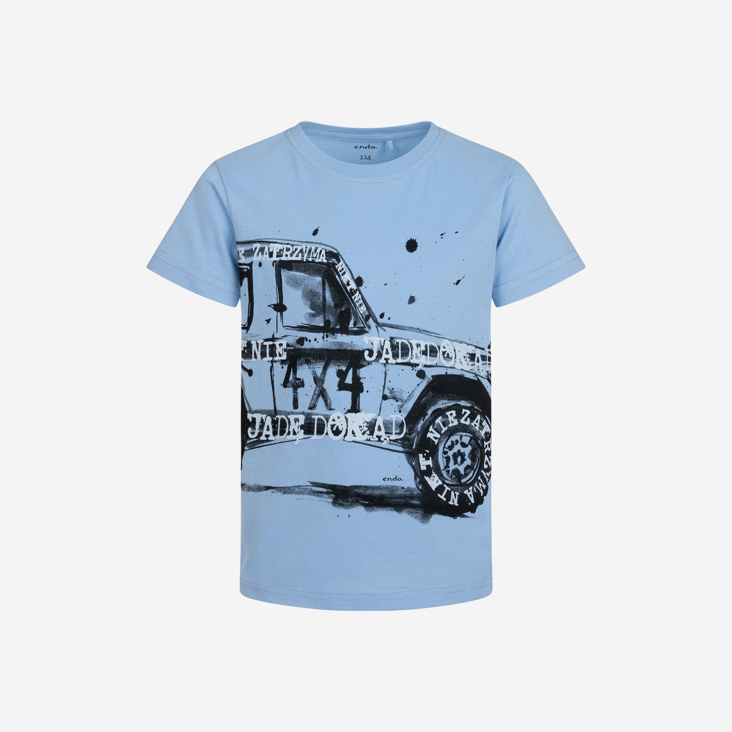 T-shirt z krótkim rękawem dla chłopca, z autem 9-13 lat