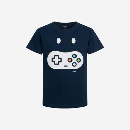 Short-sleeved gaming-themed T-shirt for boys, ages 9-13