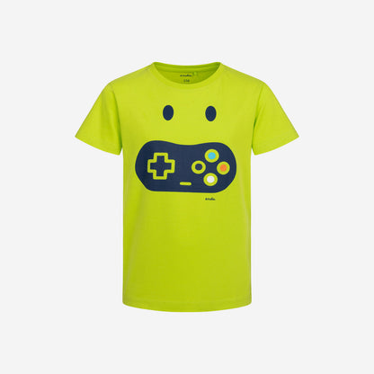 Short-sleeved gaming-themed T-shirt for boys, ages 9-13