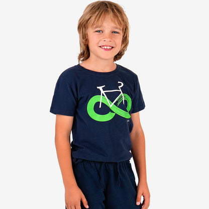 T-shirt z krótkim rękawem dla chłopca, z motywem rowerowym 9-13 lat