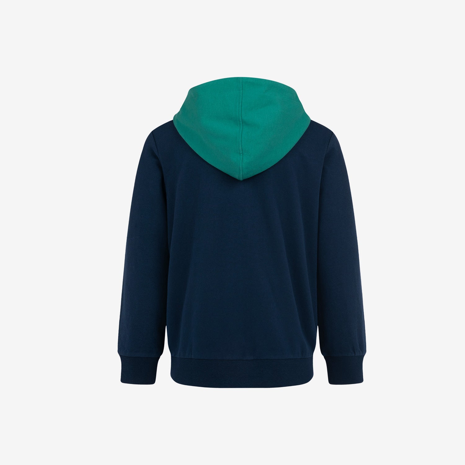 Boy's zip-up hoodie with a bicycle motif, navy blue, 9-13 years old