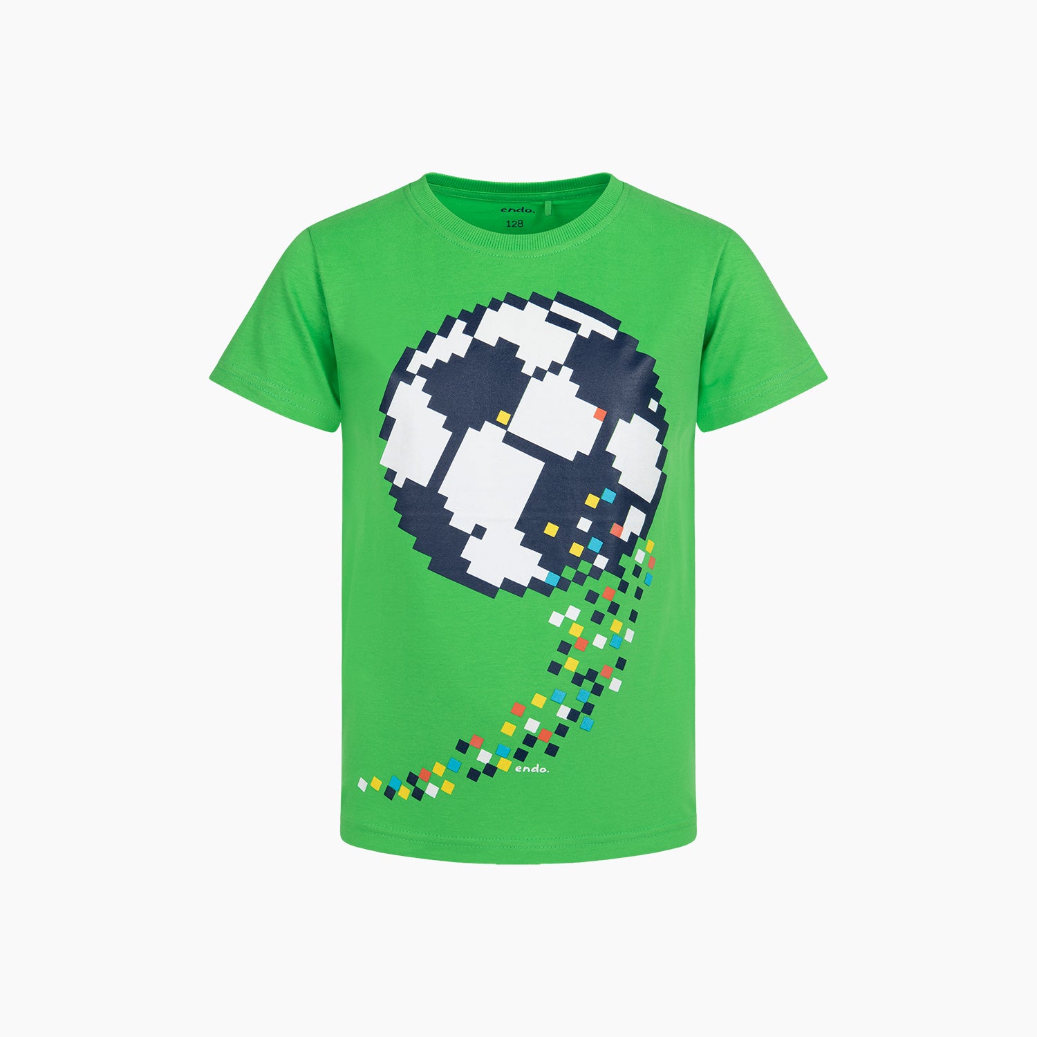 T-shirt z krótkim rękawem dla chłopca, z piłką, zielony 6-8 lat