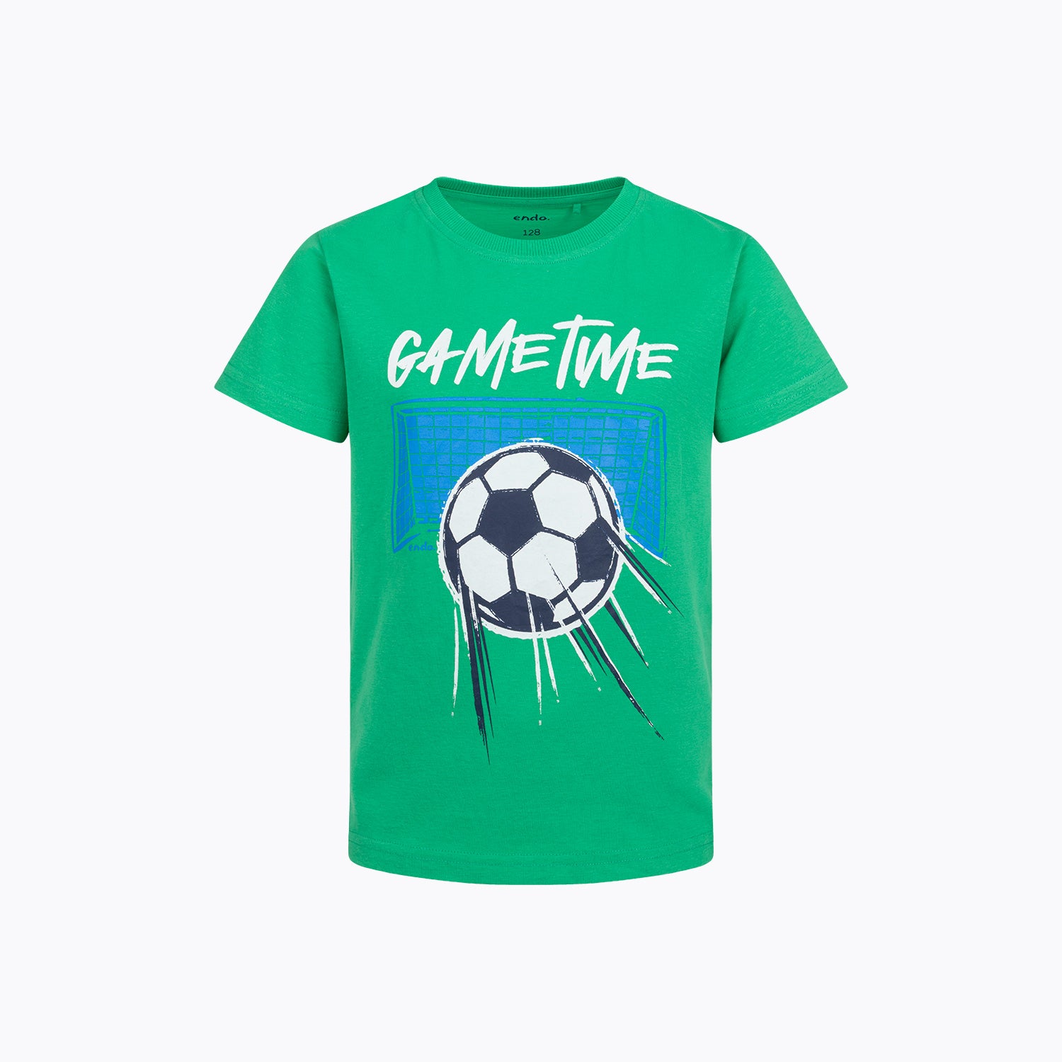 T-shirt z krótkim rękawem dla chłopca, z motywem piłkarskim, zielony 5-8 lat