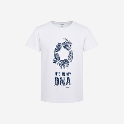 T-shirt z krótkim rękawem dla chłopca, z motywem piłkarskim 9-13 lat