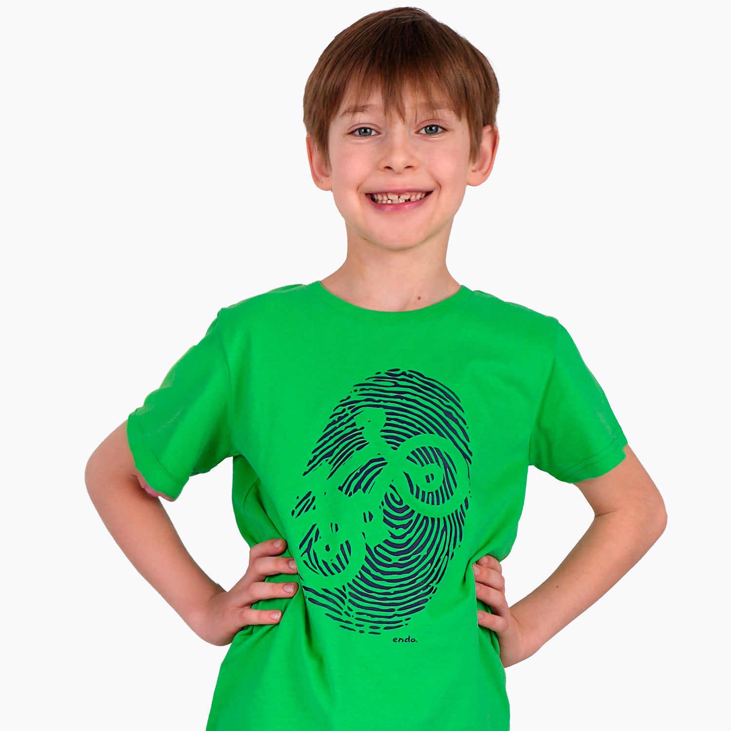 T-shirt z krótkim rękawem dla chłopca, z rowerem, zielony 9-13 lat