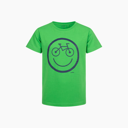 T-shirt z krótkim rękawem dla chłopca, z motywem rowerowym, zielony 9-13 lat