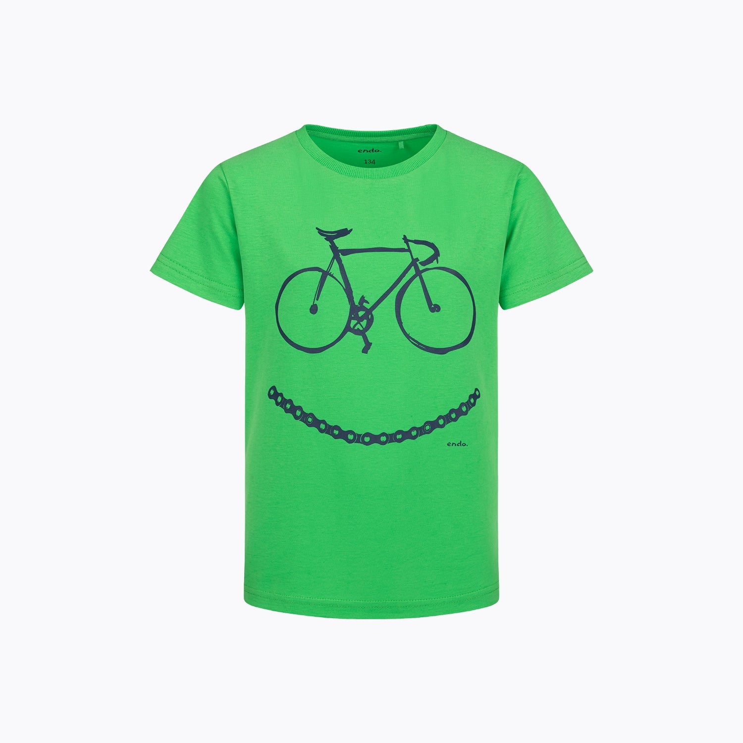 T-shirt dla chłopca 9-13 lat, zielony rower