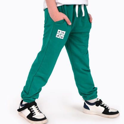 Spodnie dresowe dla chłopca, zielone 3-8 lat