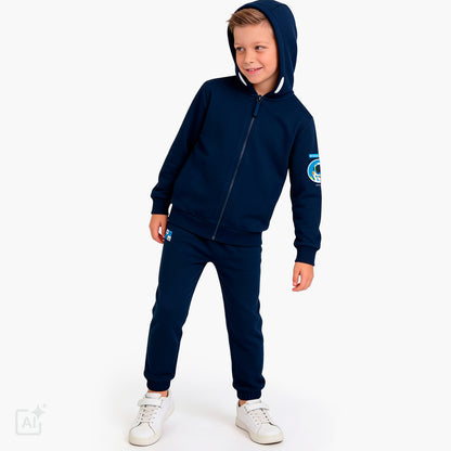 Bluza z kapturem dla chłopca 9-13 lat, granatowa