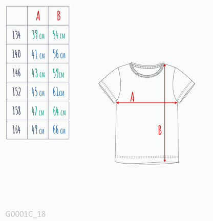 T-shirt z krótkim rękawem dla chłopca 9-13 lat, niebieski z motywem gry