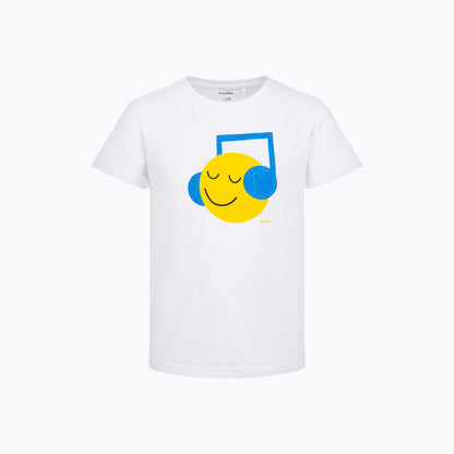 T-shirt z krótkim rękawem dla chłopca 9-13 lat, biały z imotką
