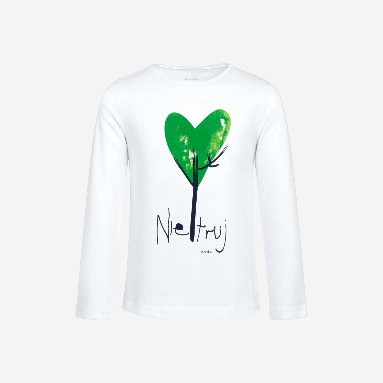 T-shirt z długim rękawem dla dziewczynki, z napisem nie truj, biały 3-8 lat