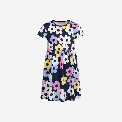 Short-sleeved dress with cherries for girls, 9-13 years old