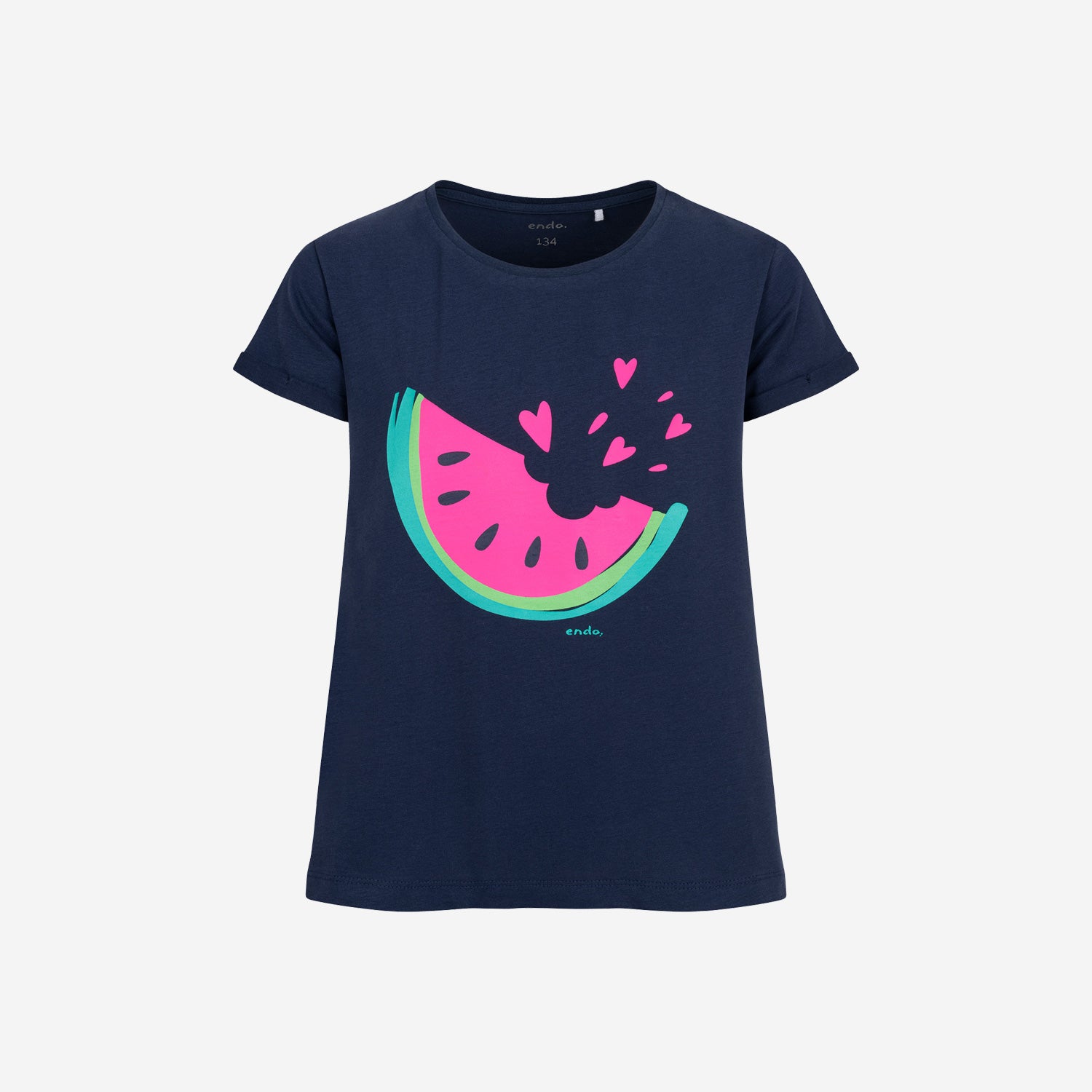 T-shirt z krótkim rękawem dla dziewczynki, z arbuzem 9-13 lat