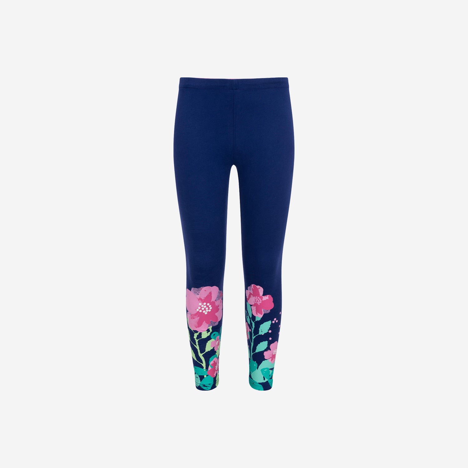 Leggings for girls, with a floral motif, 9-13 years old