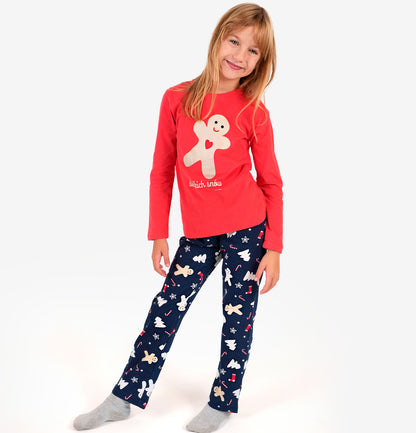 świąteczna piżama dziewczęca z piernikiem