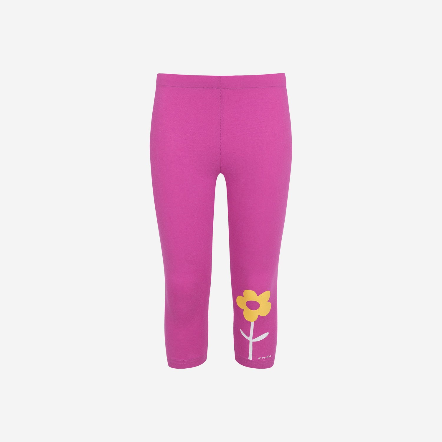 Legginsy 3/4 dla dziewczynki, z kwiatkiem 3-8 lat