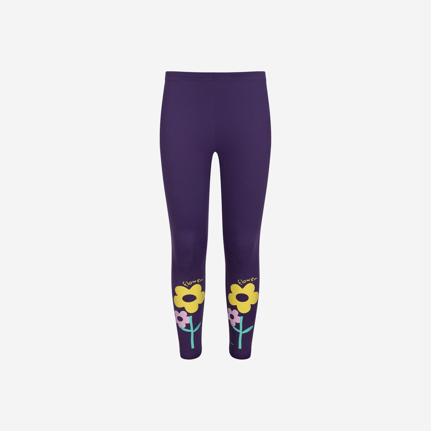 Leggings for girls with a floral motif, 3-8 years old