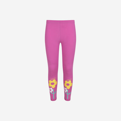 Leggings for girls with a floral motif, 3-8 years old