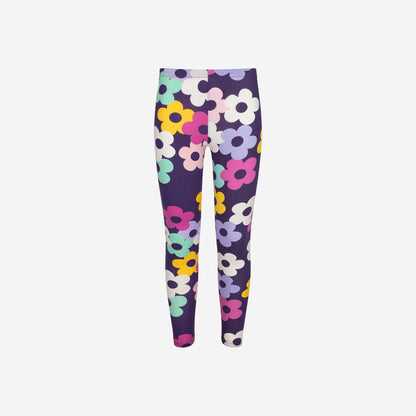 Leggings for girls with a floral motif, 3-8 years old