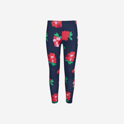 Leggings for girls with a floral motif, 3-8 years old