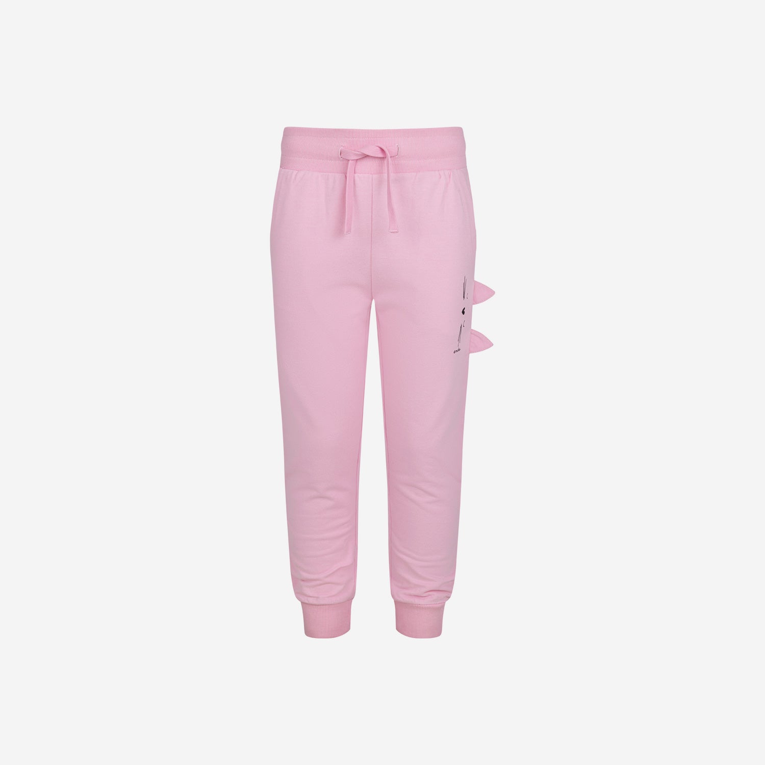 Girls' sweatpants with cat ears, pink, 3-8 years old
