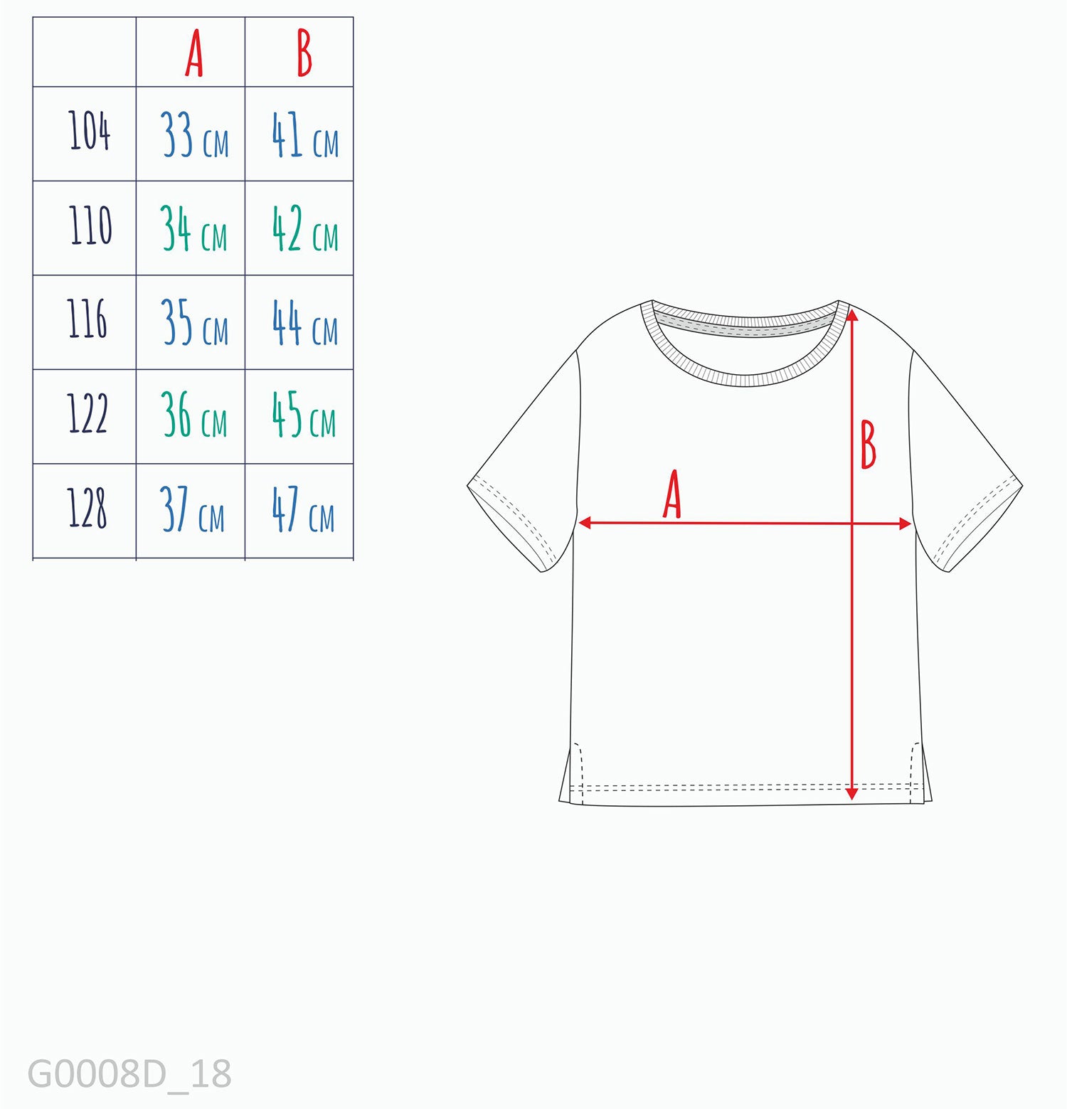 Bluzka z krótkim rękawem dla dziewczynki, z motywem yogi, niebieska 3-8 lat