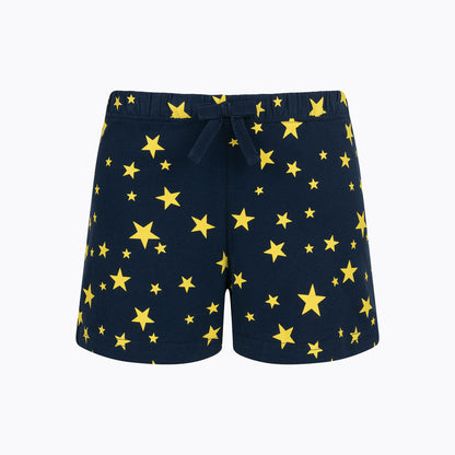 Piżama z krótkim rękawem dla dziewczynki, z kotem, granatowa 3-8 lat