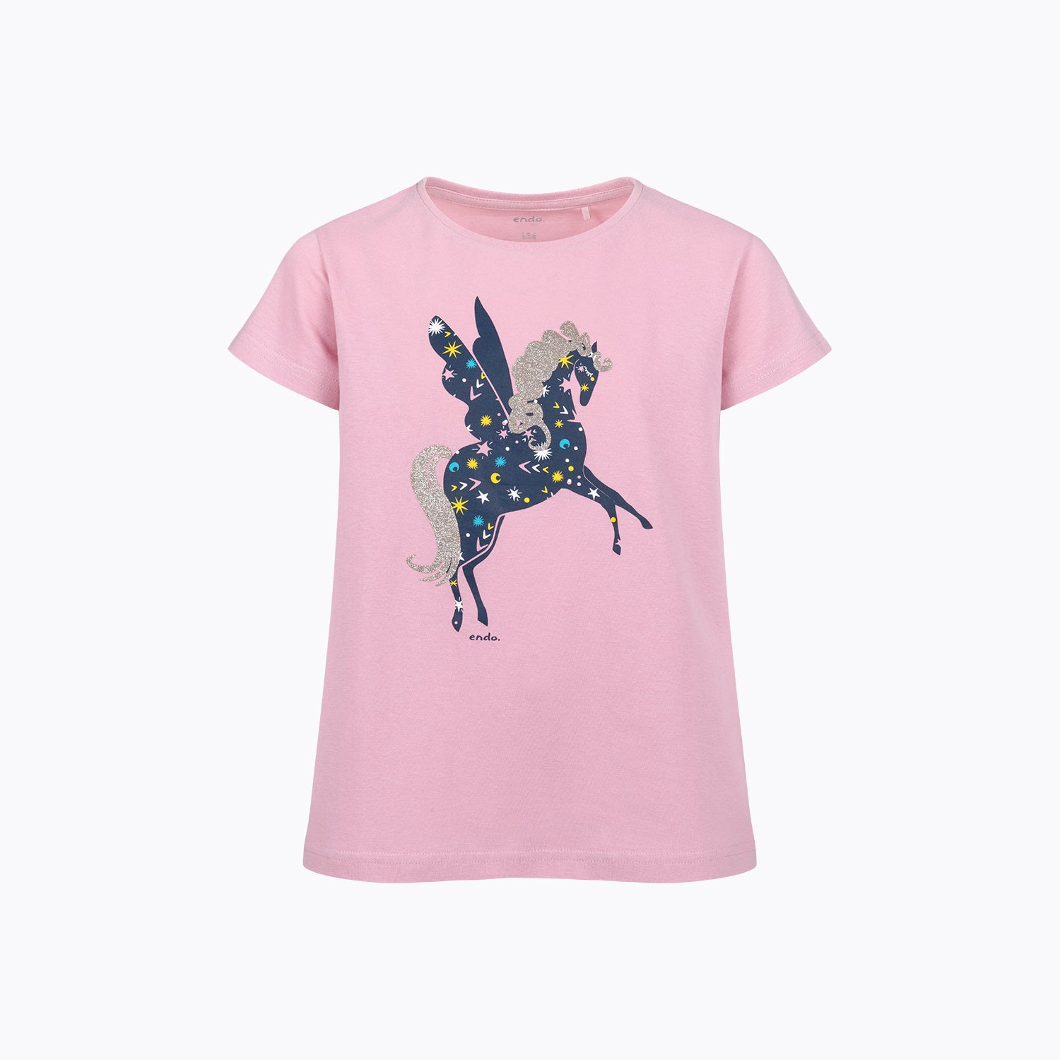 Piżama z krótkim rękawem dla dziewczynki, z jednorożcoem, różowa 9-13 lat