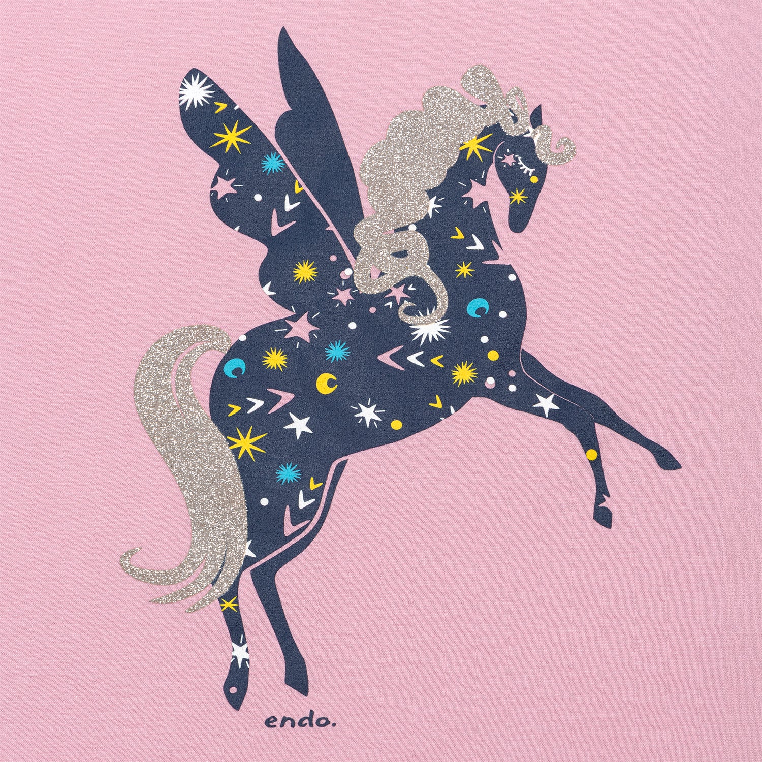 Piżama z krótkim rękawem dla dziewczynki, z jednorożcoem, różowa 9-13 lat