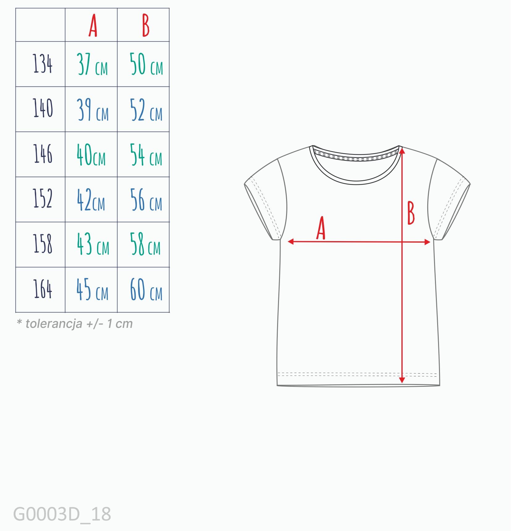 T-shirt z krótkim rękawem dla dziewczynki 9-13 lat, szara z pegazem