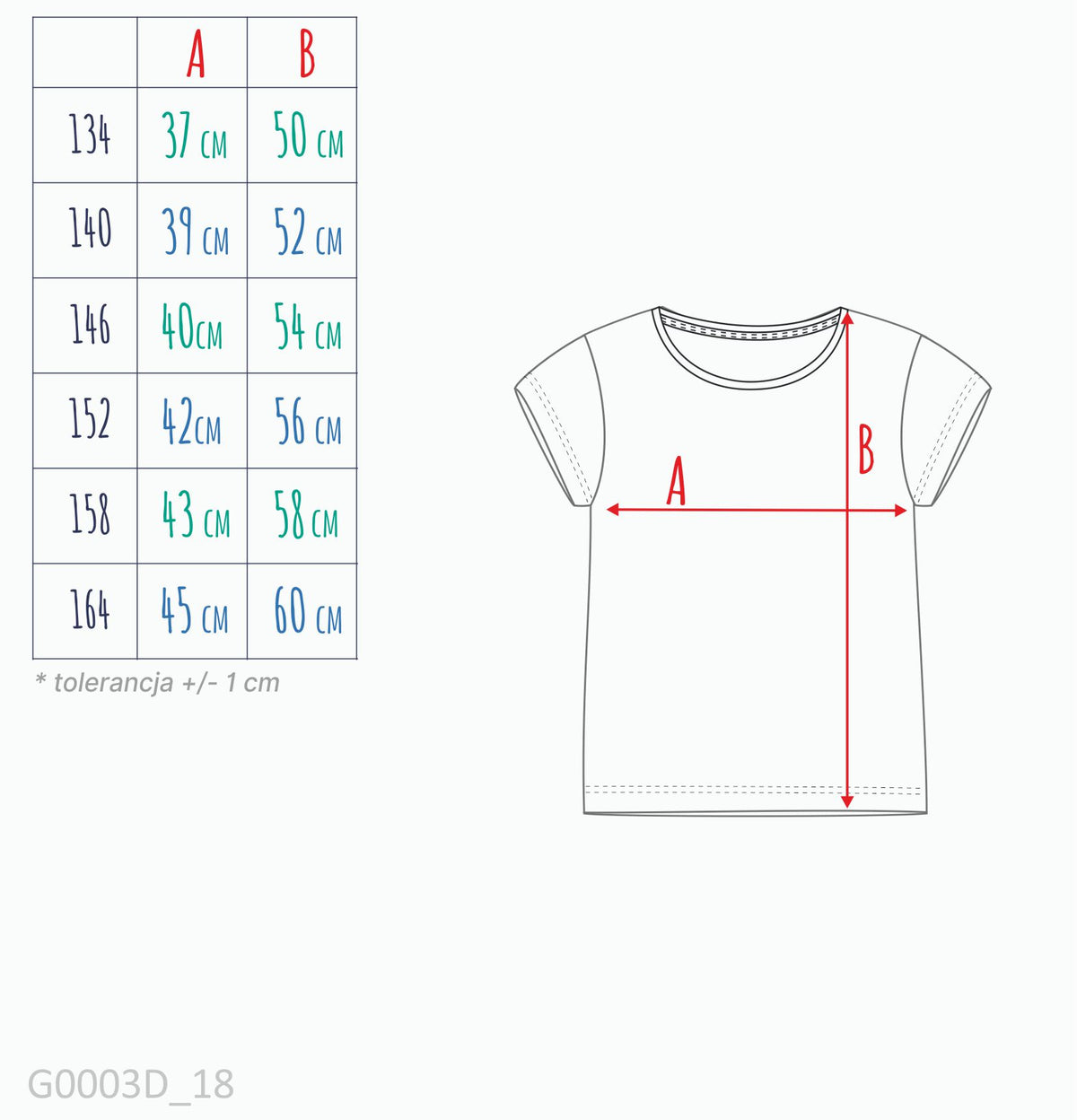 T-shirt z krótkim rękawem dla dziewczynki 9-13 lat, biały w kropki
