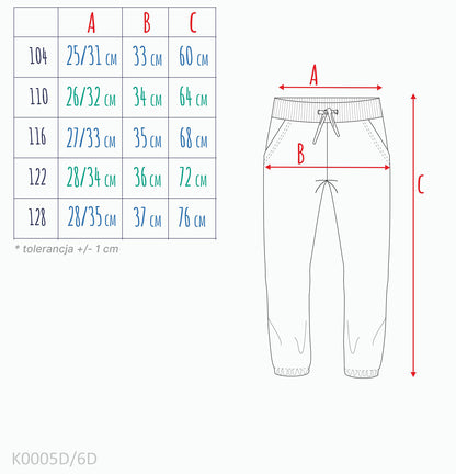 Pink sweatpants for girls, 3-8 years old