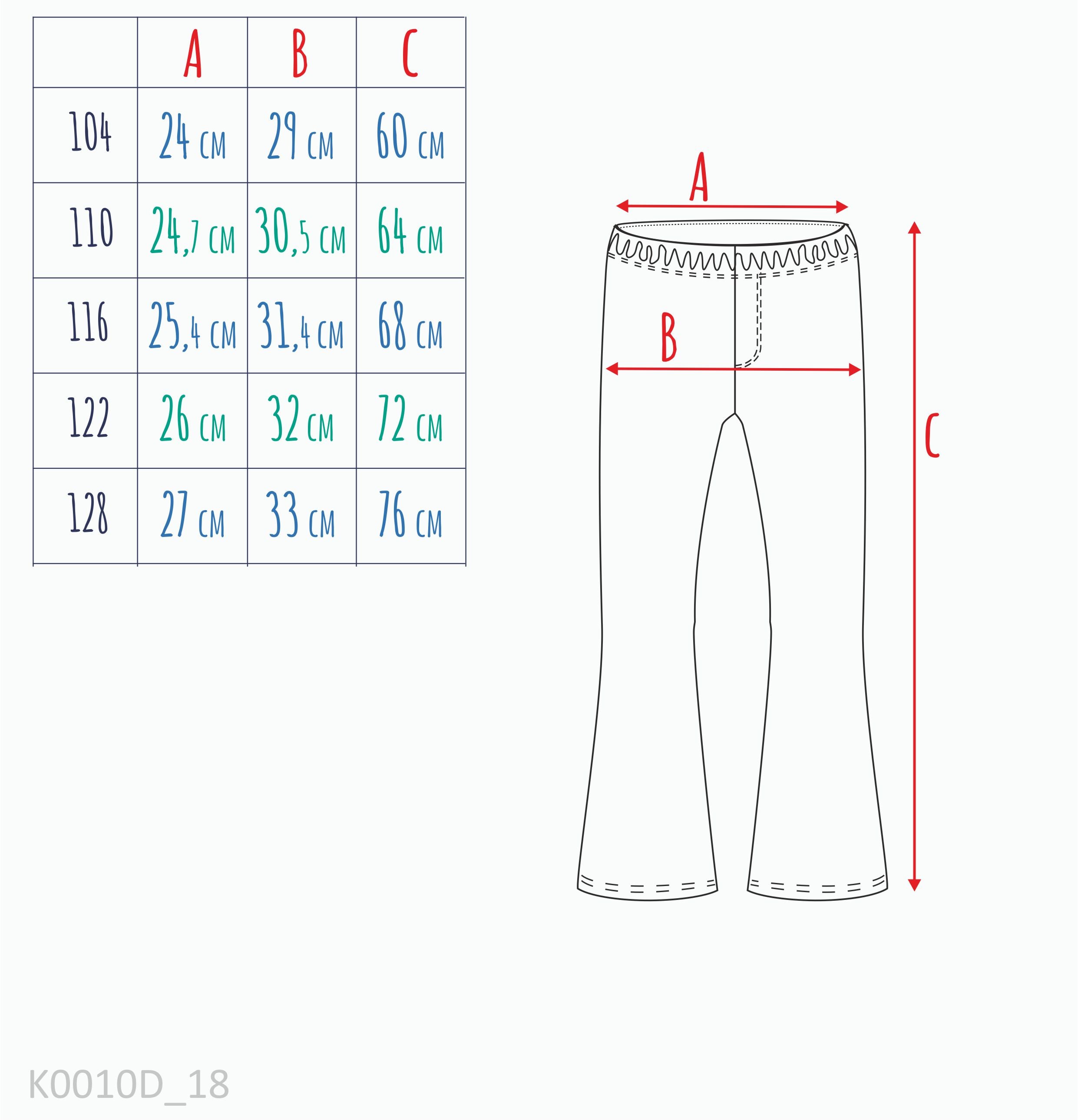 Legginsy flare dla dziewczynki, z sercami, granatowe 3-8 lat