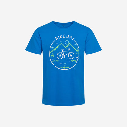 Męski t-shirt z krótkim rękawem, z rowerem