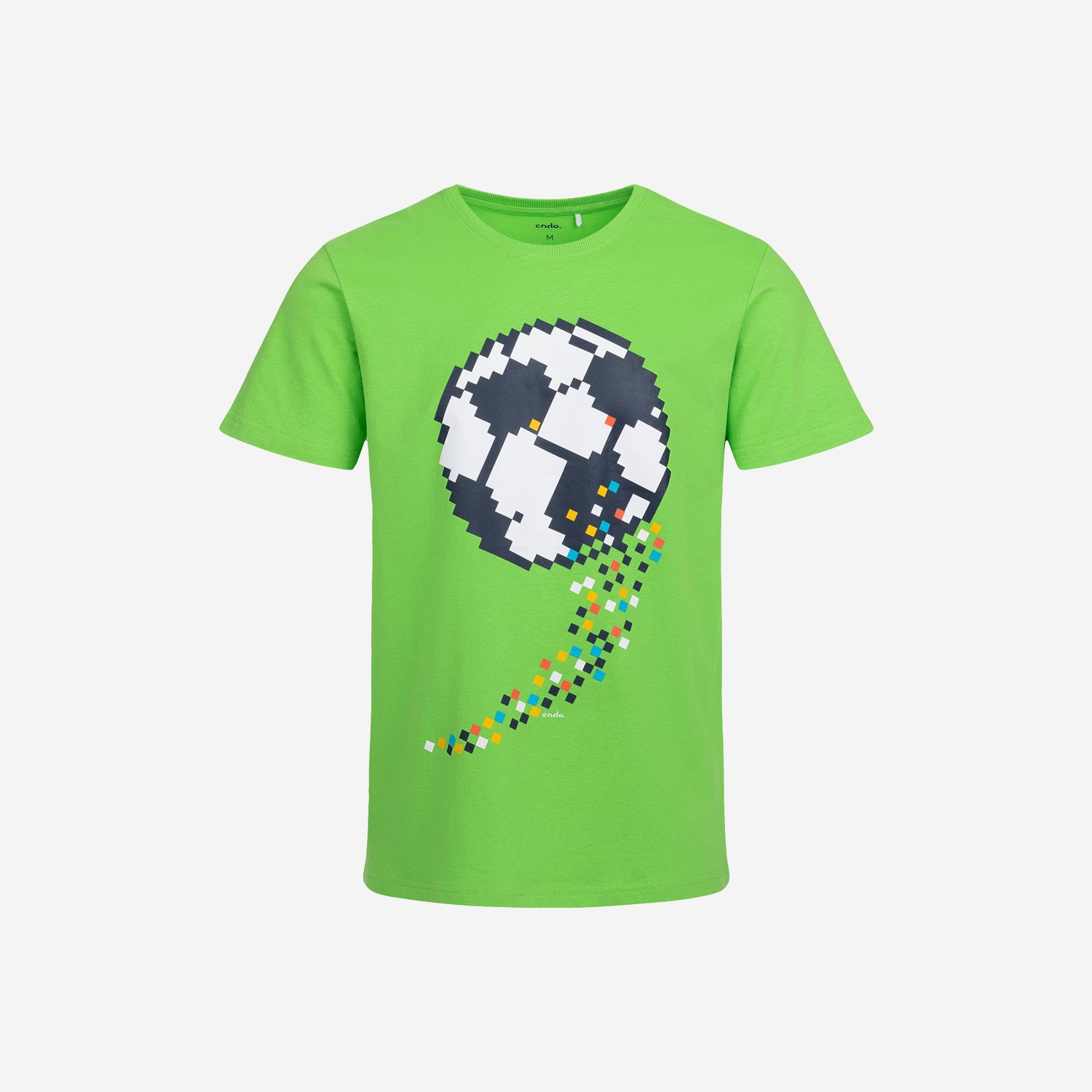 Męski t-shirt z krótkim rękawem, z piłką, zielony