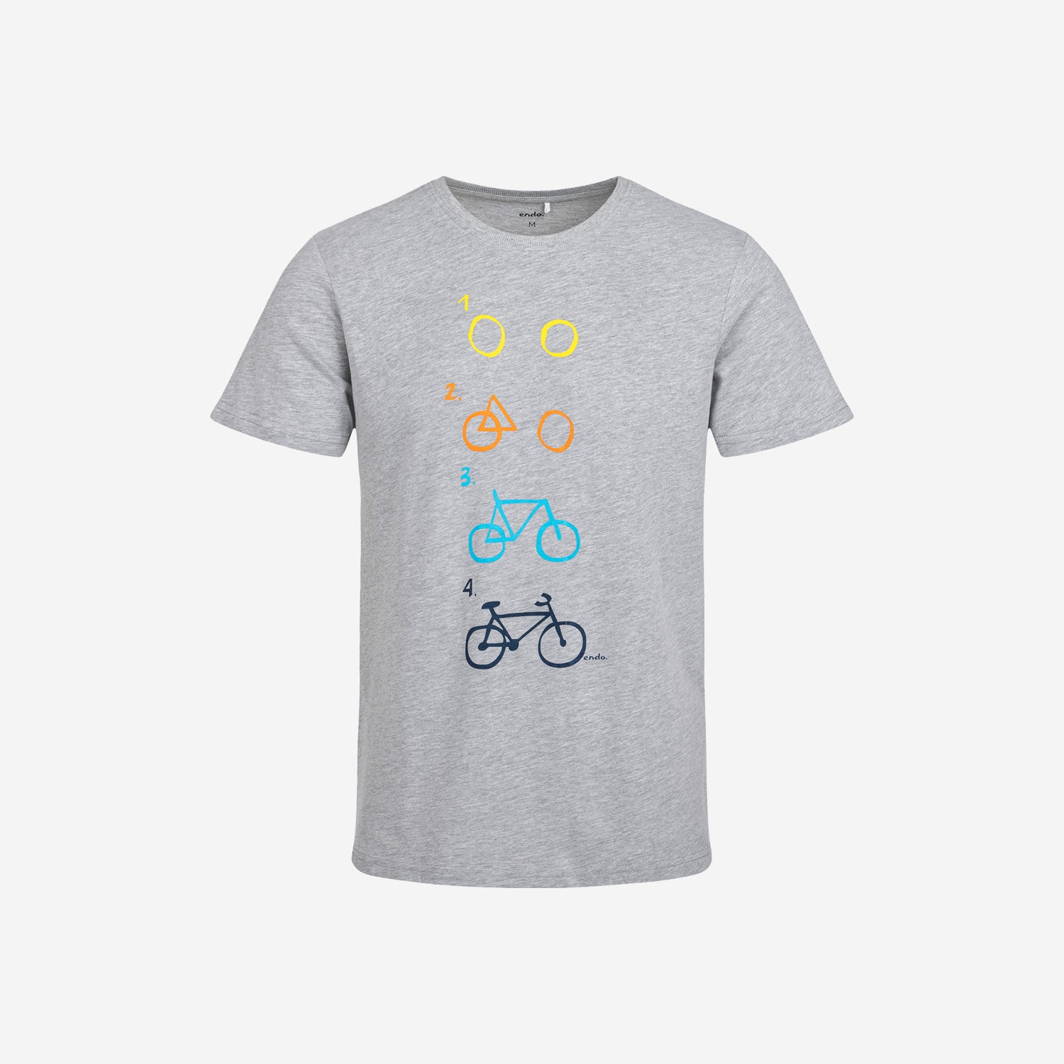 Męski t-shirt z krótkim rękawem, z motywem rowerowym