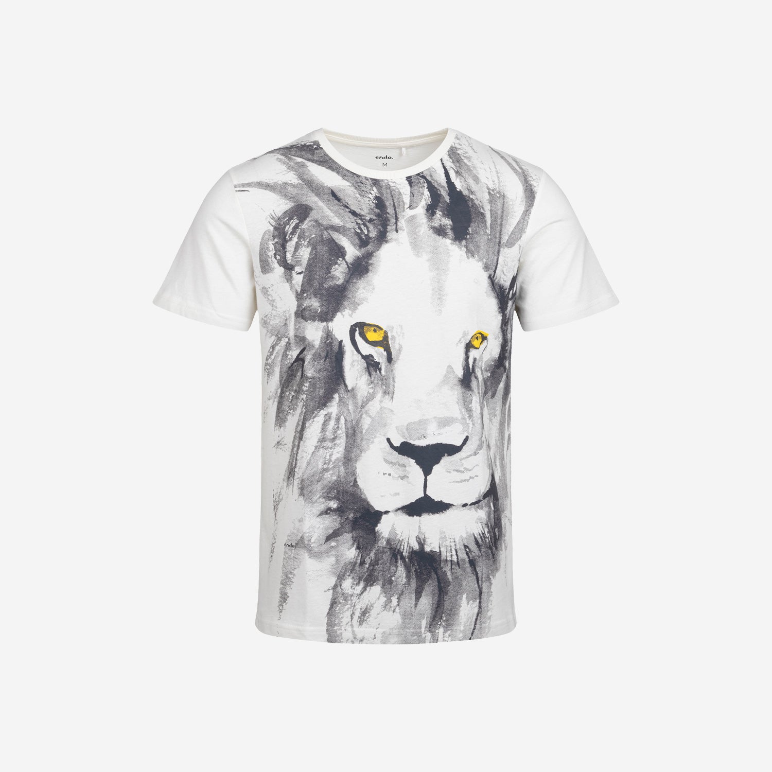 Męski t-shirt z krótkim rękawem, z lwem