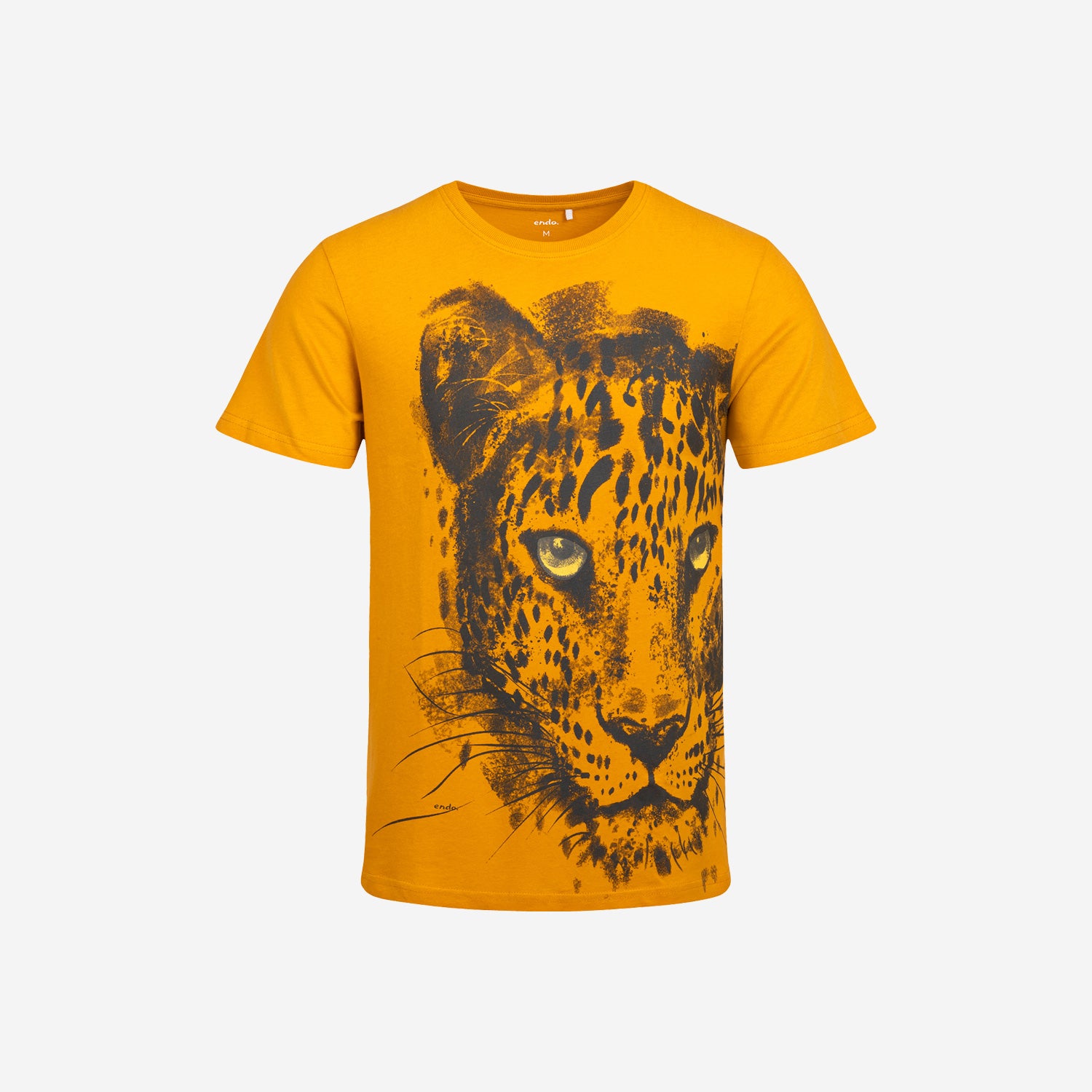 Męski t-shirt z krótkim rękawem, z lampartem