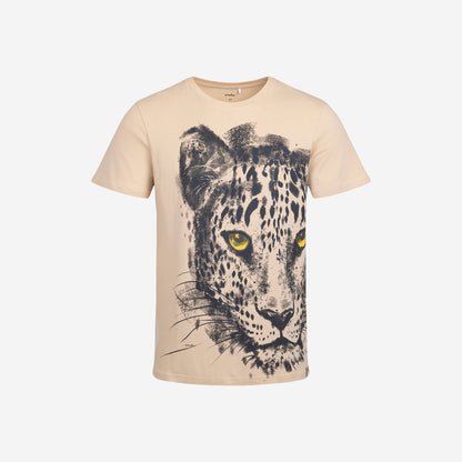 Men's short-sleeved leopard print t-shirt