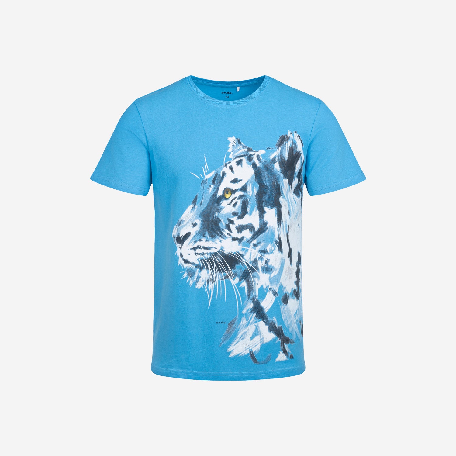 Męski t-shirt z krótkim rękawem, z tygrysem