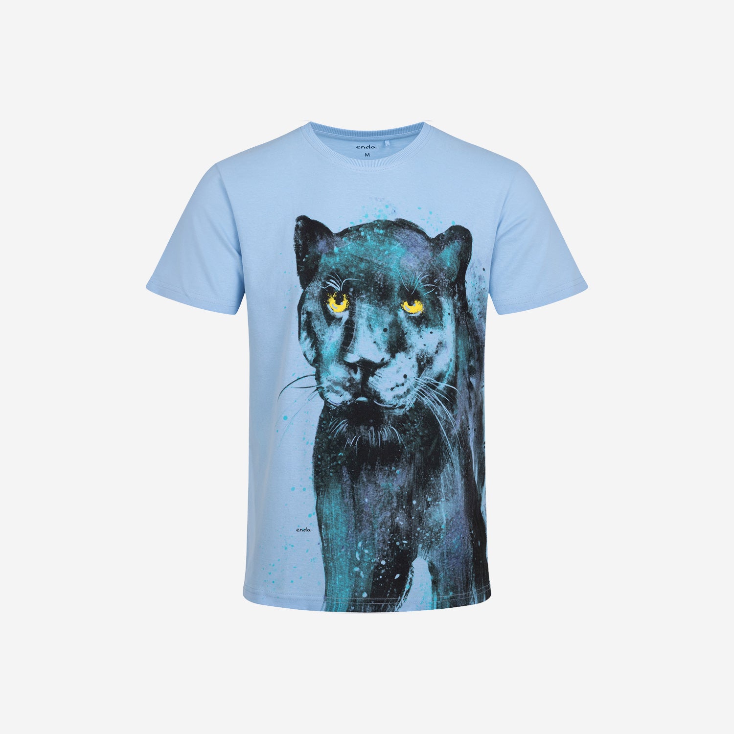 Męski t-shirt z krótkim rękawem, z pumą, niebieski