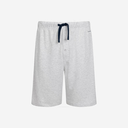 Men's short pajamas with a bear, navy blue