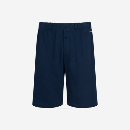 Men's short pajamas with Zeppelin, navy blue