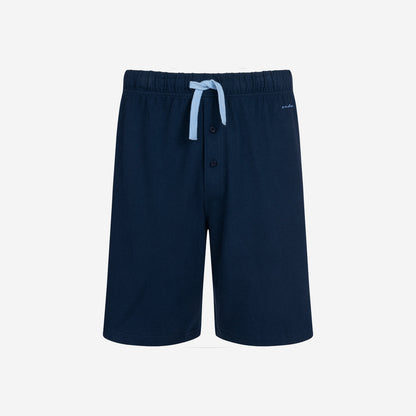 Men's short pajamas with a bear, blue