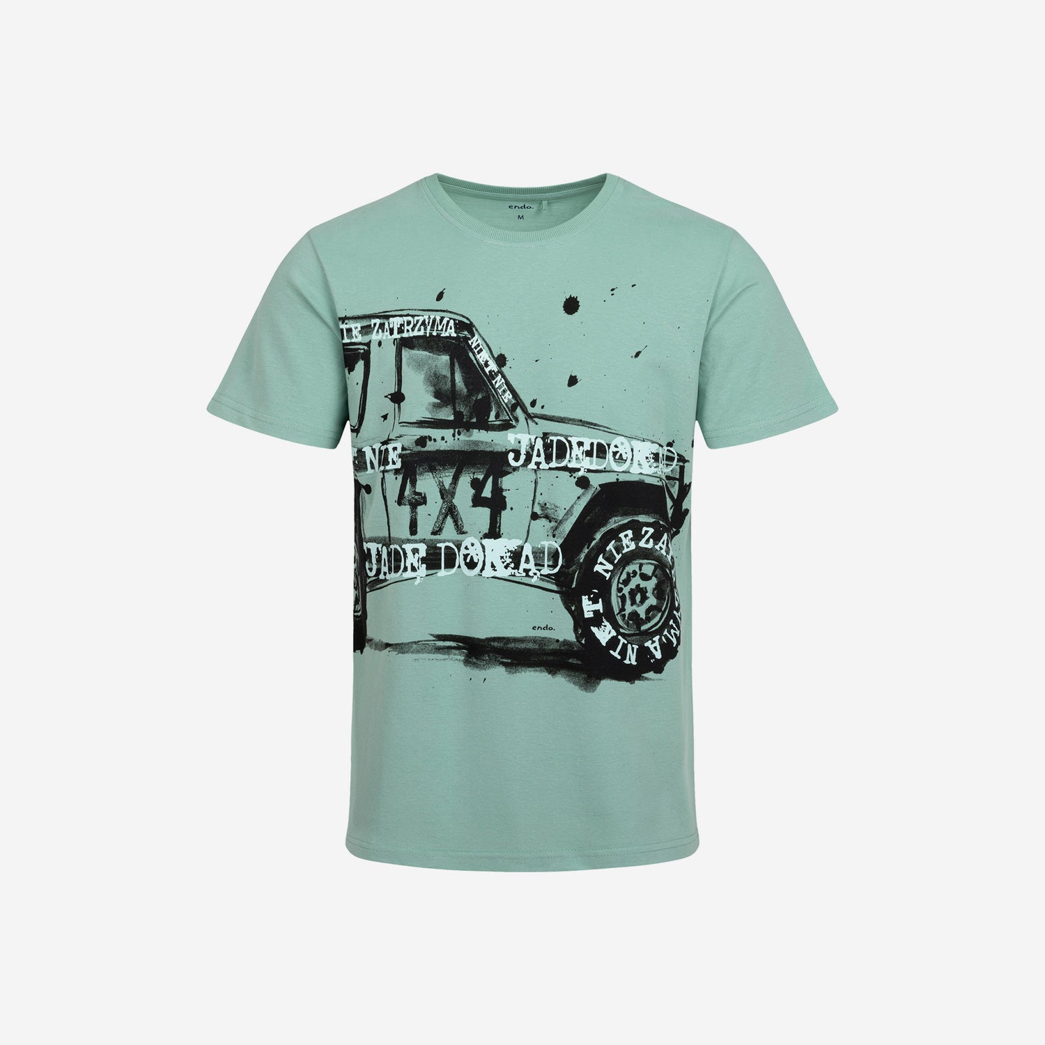 Męski t-shirt z krótkim rękawem, z autem