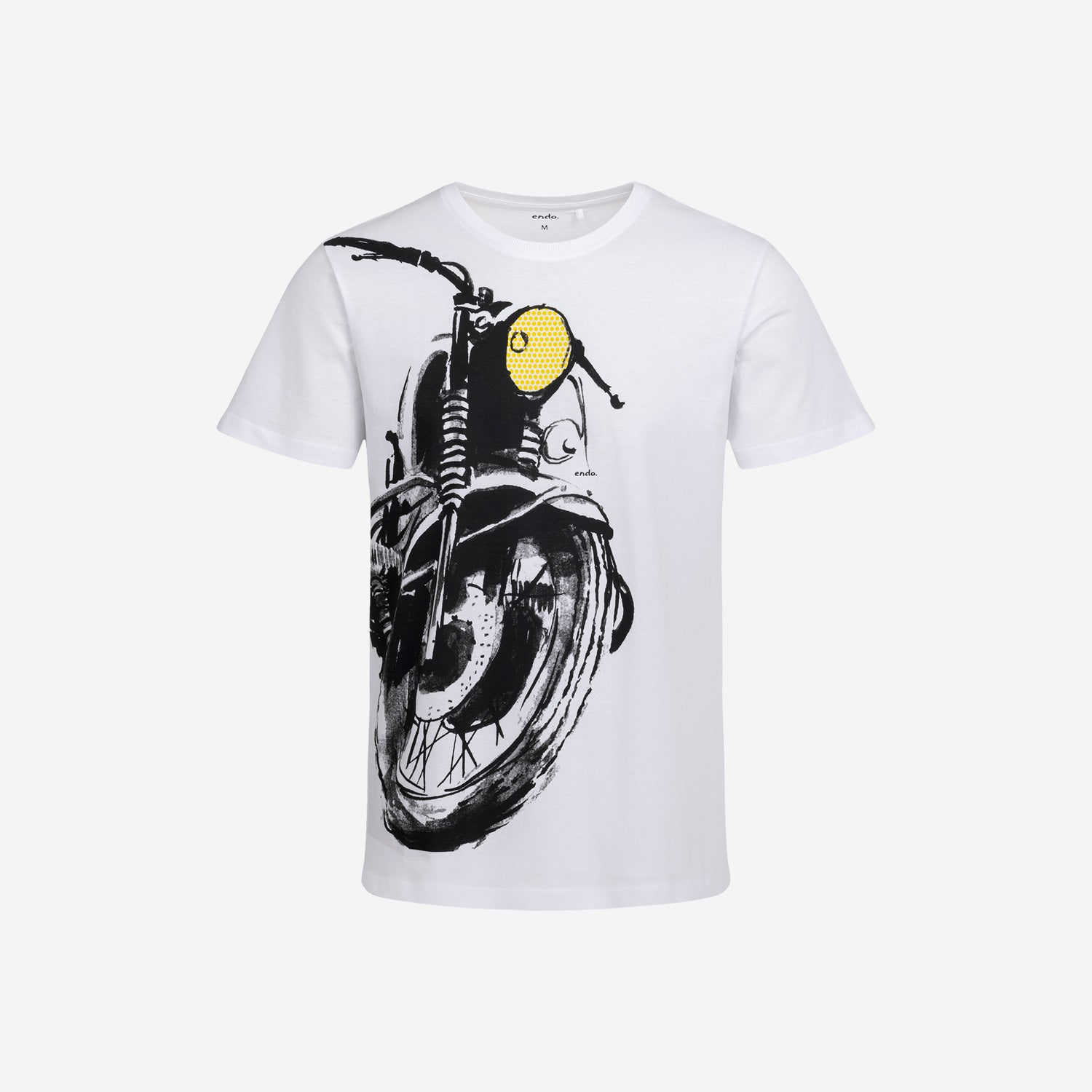 Męski t-shirt z krótkim rękawem, z motocyklem