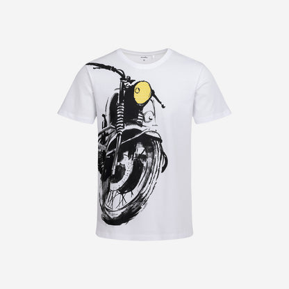 Męski t-shirt z krótkim rękawem, z motocyklem